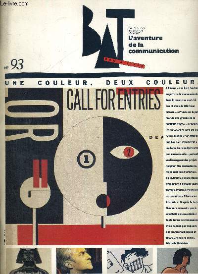 BAT BON A TIRER N93 - mars 1987 - L'AVENTURE DE LA COMMUNICATION / une couleur, deux couleurs / allo design / lady gogo : moi je / un dtctive  Paris : le cas Harry Dickson / futurofolies...