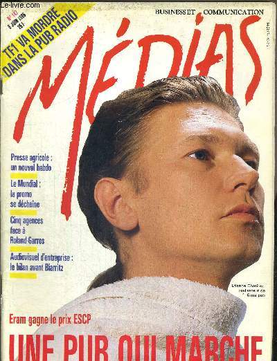 MEDIAS N147 - 6 JUIN 1986 / TF1 va mordre dans la pub radio / presse agricole : un nouvel hebdo / le Mundial : la promo se dechaine / cinq agences face  Roland-Garros / Eram gagne le prix ESCP...