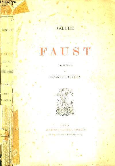 FAUST - PREMIERE PARTIE