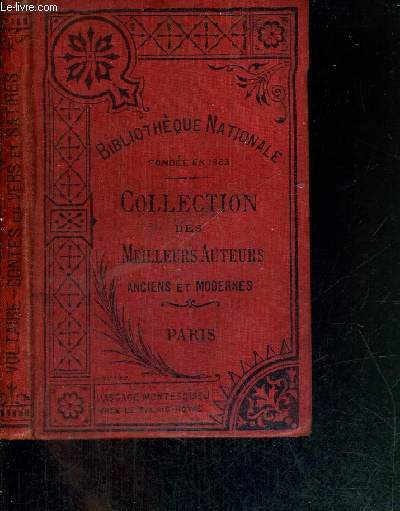 CONTES EN VERS ET SATIRES - COLLECTION DES MEILLEURS AUTEURS ANCIENS ET MODERNES