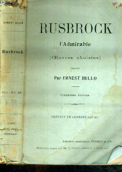 RUSBROCK L'ADMIRABLE (OEUVRES CHOISIES)
