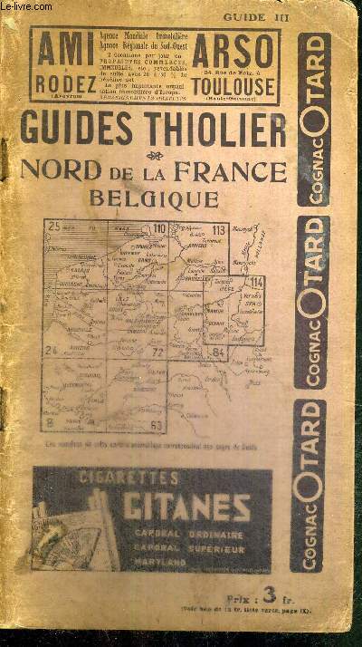GUIDES THIOLIER - NORD DE LA FRANCE - BELGIQUE