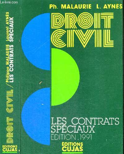 COURS DE DROIT CIVIL - LES CONTRATS SPECIAUX - CIVILS ET COMMERCIAUX