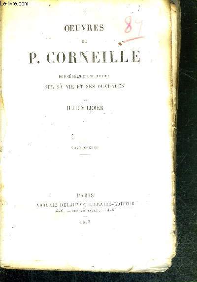 OEUVRES DE P. CORNEILLE - TOME 2