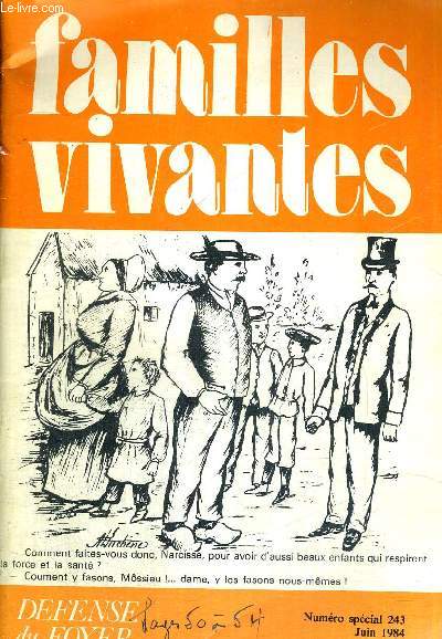 FAMILLES VIVANTES - N SPECIAL 243 - JUIN 1984