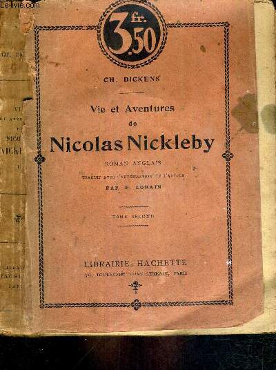 VIE ET AVENTURES DE NICOLAS NICKLEBY - TOME 2
