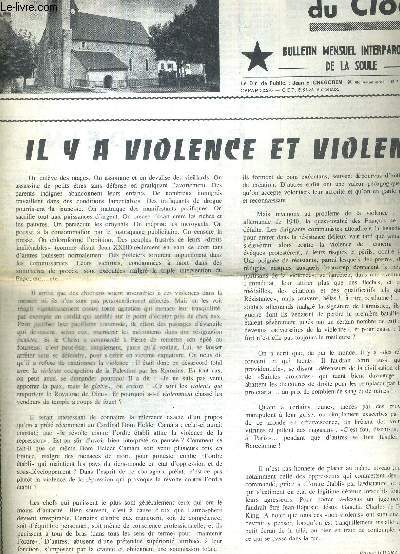 AUTOUR DU CLOCHER - N9 - octobre 1975 / il y a violence et violence / quels journaux pour les jeunes...