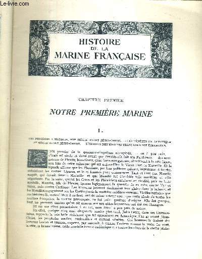 HISTOIRE DE LA MARINE FRANCAISE - NOTRE PREMIERE MARINE