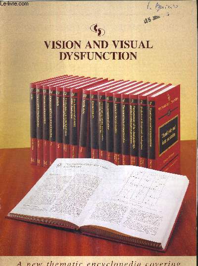 1 plaquette publictiaire de l'ouvrage : VISION AND VISUAL DYSFUNCTION