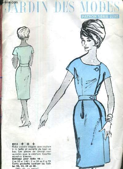 1 LUXURY SERIES PATTERN: DRESS FOR SIZES 38, 42, 44 AND 48 / cut cross dress... - Picture 1 of 1