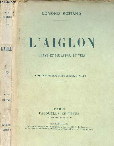 L'AIGLON - DRAME EN SIX ACTES, EN VERS