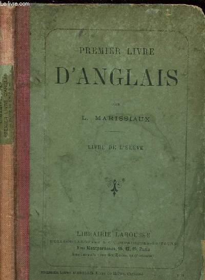 PREMIER LIVRE D'ANGLAIS - LIVRE DE L'ELEVE