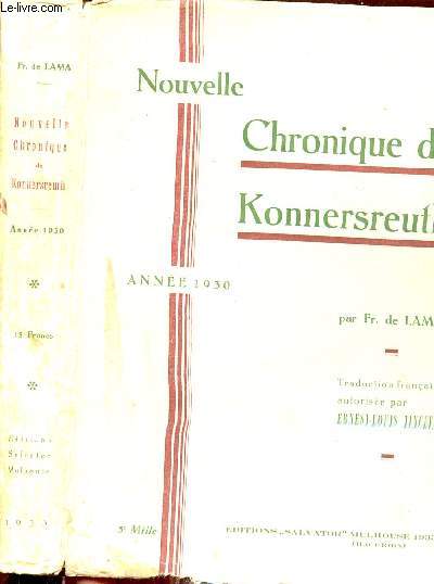 NOUVELLE CHRONIQUE DE KONNERSREUTH