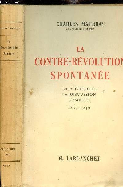 LA CONTRE REVOLUTION SPONTANEE