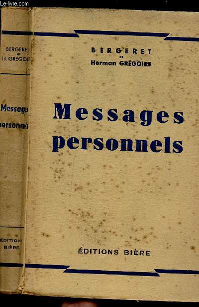 MESSAGES PERSONNELS