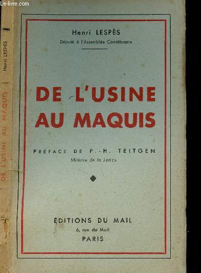 DE L USINE AU MAQUIS