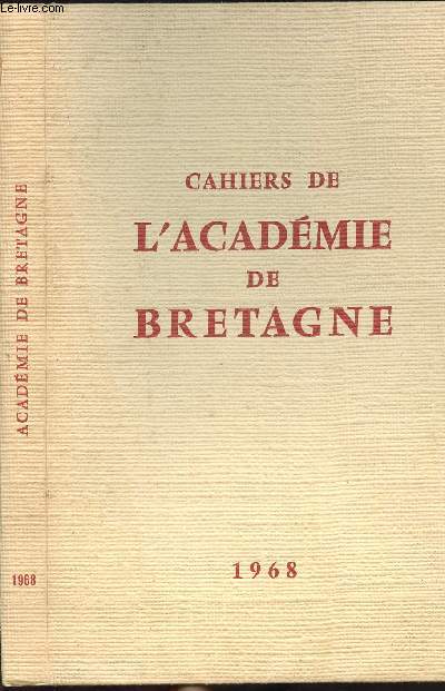 CAHIERS DE L ACADEMIE DE BRETAGNE
