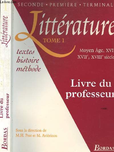 LITTERATURE - TOME 1