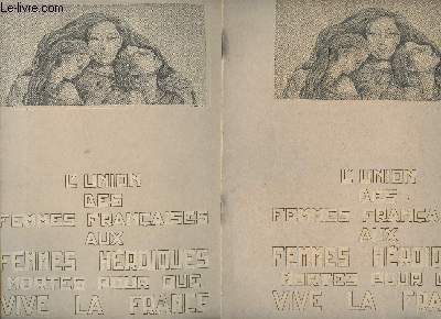LIVRE DOR DEDIE AUX FEMMES HEROIQUES MORTES POUR QUE VIVE LA FRANCE / EN 2 VOLUMES / 2 FASICULES