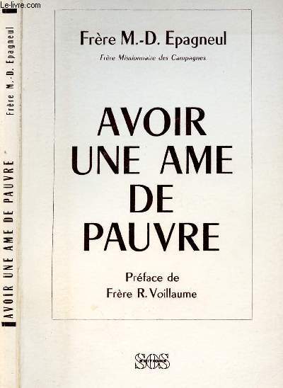 AVOIR UNE AME DE PAUVRE
