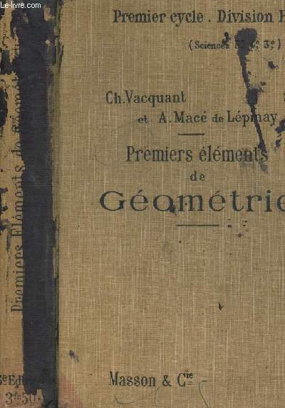 PREMIERS ELEMENTS E GEOMETRIE