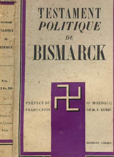 TESTAMENT POLITIQUE DE BISMARCK