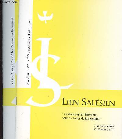 LIEN SALESIEN / EN 2 VOLUMES / TOMES 5.6 / /MAI-JUIN 2002-N5/JUILLET-AOUT 2002-N6/