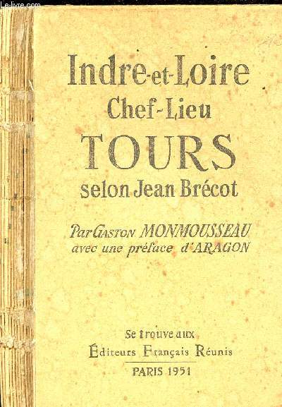 INDRE ET LOIRE - CHEF LIEU TOURS SELON JEAN BRECOT