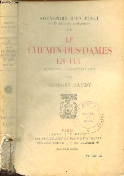 LE CHEMIN DES DAMES EN FEU (Dcembre 1916-Dcembre 1917)