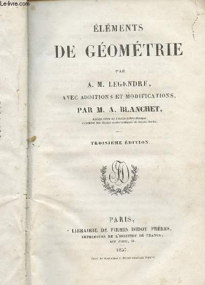 ELEMENTS DE GEOMETRIE