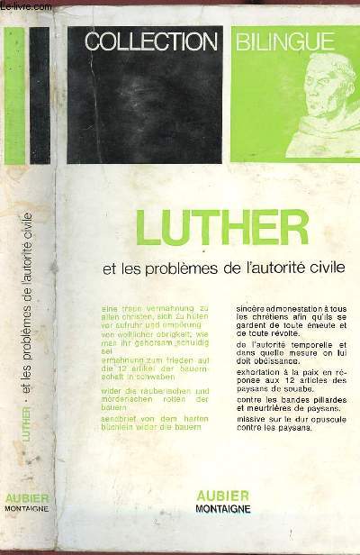 LUTHER ET L AUTORITE TEMPORELLE 1521-1525