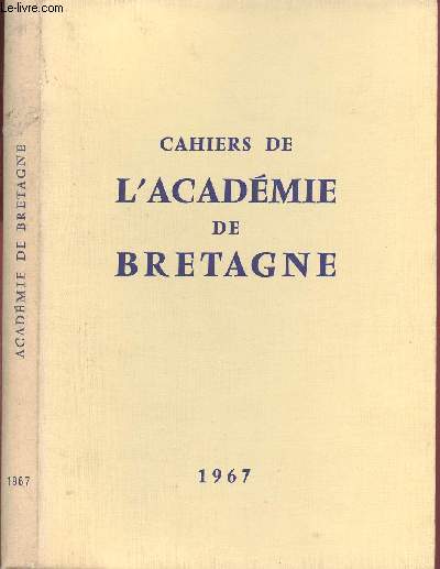 CAHIERS DE L ACADEMIE DE BRETAGNE