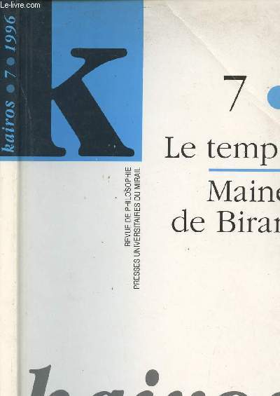KAIROS 7 - 1996 - LE TEMPS MAINE DE BIRAN