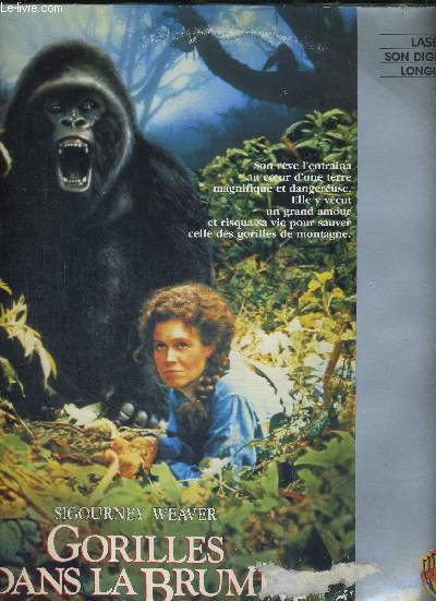 1 DOUBLE LASERDISC - GORILLES DANS LA BRUME - L'AVENTURE DE DIAN FOSSEY - AVEC SIGOURNEY WEAVER / BRYAN BROWN / JULIE HARRIS