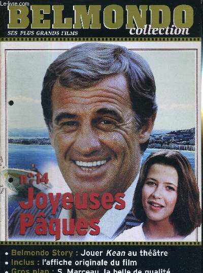 1 FASCICULE : BELMONDO COLLECTION- N14 - JOYEUSES PQUES - DVD OU VHS NON INCLUS - jouer Kean au thatre / gros plan : Sophie Marceau, la belle de qualit.