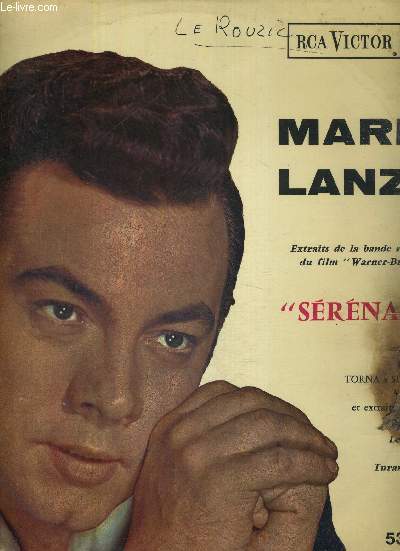 1 DISQUE AUDIO 33 TOURS - MARIO LANZA - EXTRAITS DE LA BANDE SONORE DU FILM 
