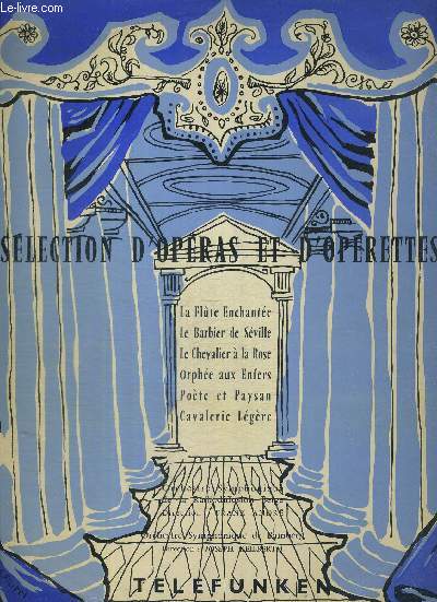 1 DISQUE AUDIO 33 TOURS - SELECTION D'OPERAS ET D'OPERETTES - Beethoven : Symphonie n5 en UT mineur - Fidelio / Moussorgsky : tableaux d'une exposition / Strauss : la chauve souris - le baron Tzigane / Weber : der freischtz...