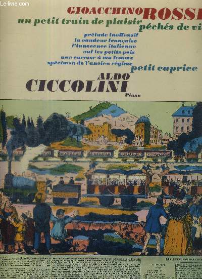 1 DISQUE AUDIO 33 TOURS - PIECES POUR PIANO / Un petit train de plaisir / pchs de vieillesse / petit caprice / prlude inoffensif / la candeur franaise / l'innocence italienne / ouf les petits pois / une caresse  ma femme...