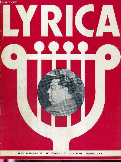 LYRICA - N7 - Opra : cosi fan tutte / printemps musical : Judith / cantatrices en concert / entretien avec Alfredo Kraus / ere Callas, an XXVI / Mose de Rossini...