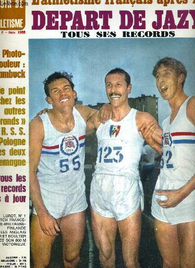 MIROIR DE L'ATHLETISME - N26 - novembre 1966 / l'athltisme franais aprs le dpart de Jazy - tous ses records / le point chez les 4 autres 