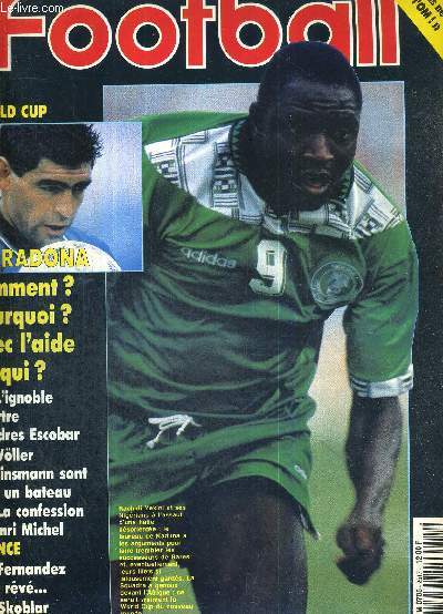 1 LOT DE 26 NUMEROS DE FRANCE FOOTBALL : DU N2517 (5 juillet 94) AU N2542 (27 dcembre 94)