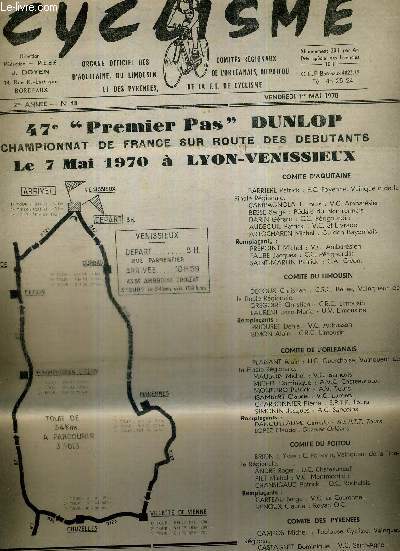 CYCLISME - N48 - 1er mai 70 / 47e 