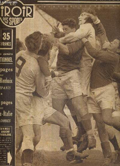 BUT CLUB - LE MIROIR DES SPORTS - N 454 - 12 avril 1954 / Ren Biens avant ardent du XV tricolore / le jour de gloire du XV de France / 6 pages sur Paris-Roubaix, 1er impanis / 5 pages sur France-Italie  Colombes...