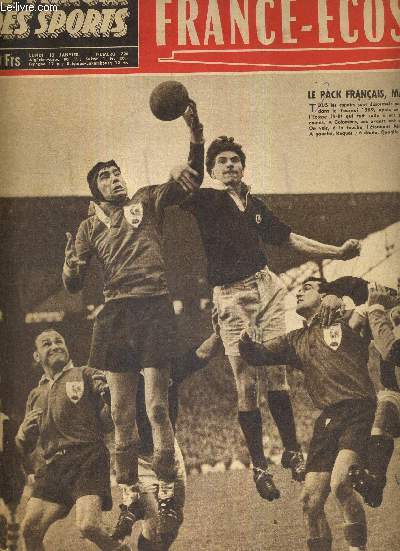 BUT CLUB - LE MIROIR DES SPORTS - N 724 - 12 janvier 1959 / Special France - Ecosse / le pack franais maitre du jeu / Gaul reserve ses jambes pour le tour 59 / succs difficile  Mulhouse / le XV de France s'est engag samedi sur la voie triomphale...