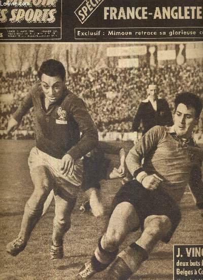 BUT CLUB - LE MIROIR DES SPORTS - N 731 - 2 mars 1959 / J. Vincent, deux buts face aux Belges  Colombes / Special France-Belgique et France-Angleterre / Mimoun retrace sa glorieuse carrire...