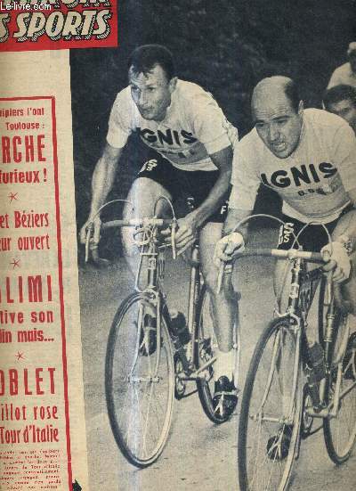 BUT CLUB - LE MIROIR DES SPORTS - N 854 - 22 mai 1961 / le succs de Monaco, l'chec du racing / ses quipiers l'ont du  Toulouse : Marche est furieux / Dax et Bziers  coeur ouvert / Halimi cultive son jardin mais..