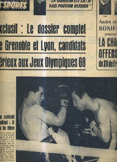 BUT CLUB - LE MIROIR DES SPORTS - N 935 - 29 octobre 1962 / mauvais calcul pour Halimi : il a perdu le titre / le dossier complet de Grenoble et Lyon, candidats aux Jeux Olympiques 68 / Andr et Guy Boniface proposent la charte offensive du XV de France