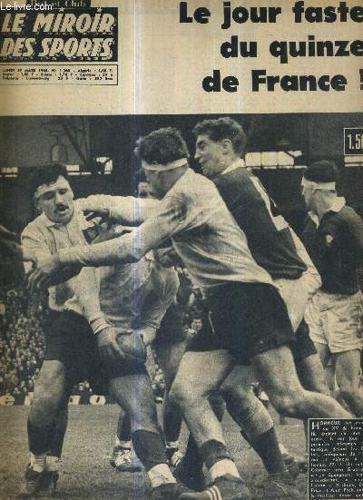 BUT CLUB - LE MIROIR DES SPORTS - N 1068 - 29 mars 1965 / le jour faste du quinze de France / au national, Annaert a ouvert le feu / Jazy vainqueur  la Courneuve / le pack de Crauste en tat de grce a entrain le triomphe d'A. Boniface...