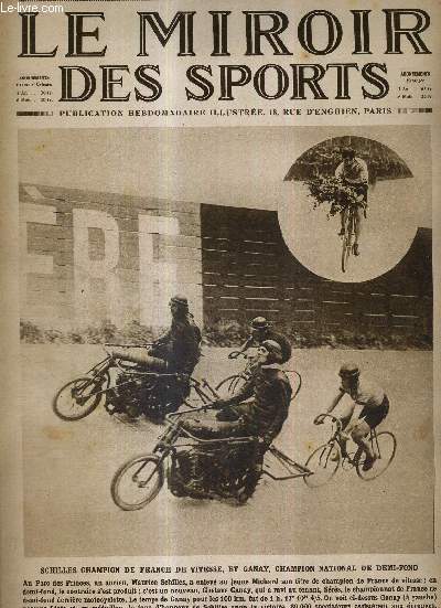LE MIROIR DES SPORTS - N 317 - 9 juin 1926 / Schilles champion de France de vitesse, et Ganay, champion national de demi-fond / anecdotes sur le voyage et le sejour de notre quipe nationale  Vienne ...