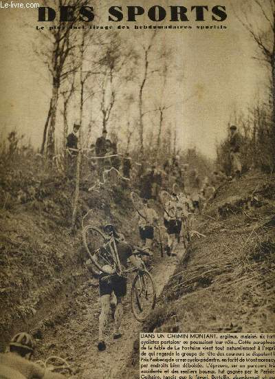 LE MIROIR DES SPORTS - N 986 - 18 janvier 1938 / dans un chemin montant, argileux, malais, 6 forts cyclistes portaient ou poussaient leur vlo / Jules Rossi, nouveau 